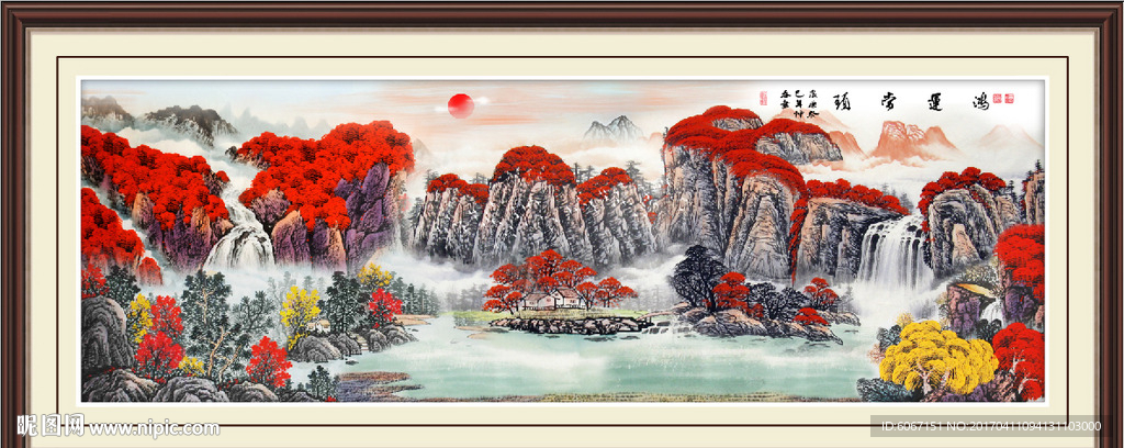 鸿运当头国画