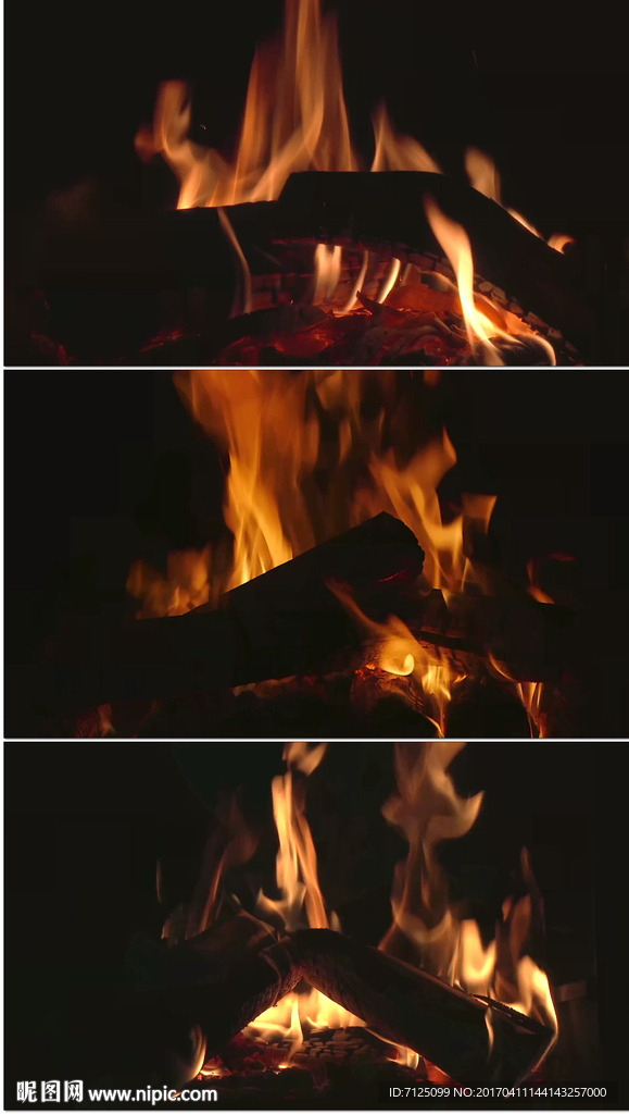 壁炉火焰燃烧