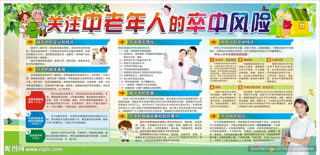 中老年人脑卒中宣传栏