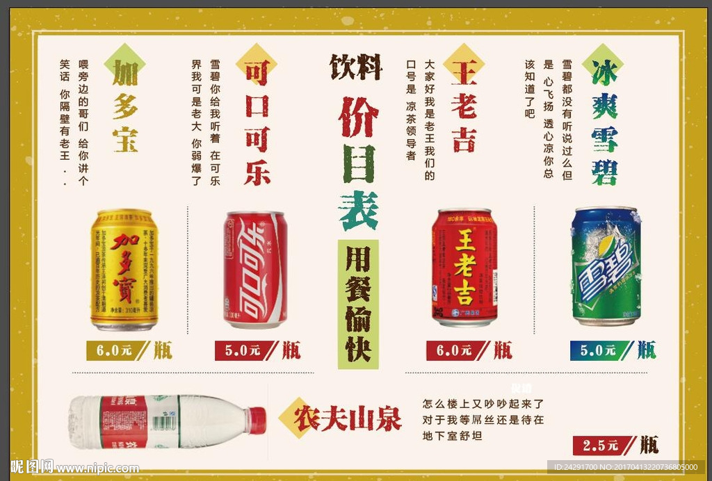 饮料菜单