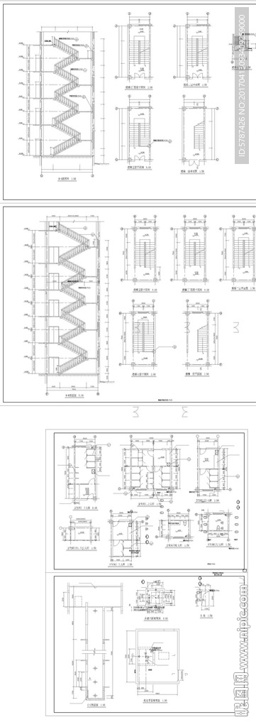 家居楼梯卫生间CAD图