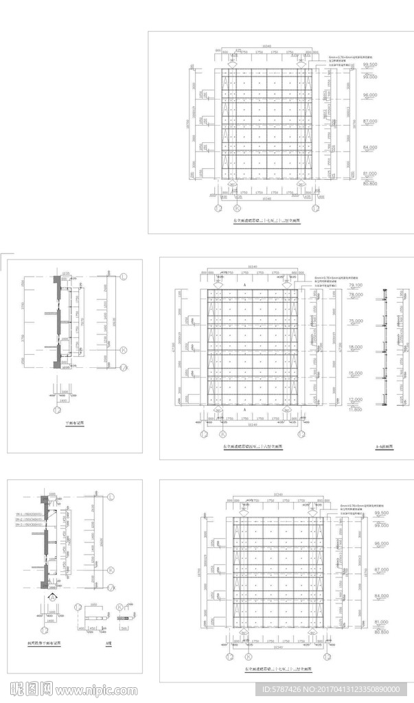 玻璃幕墙立面图