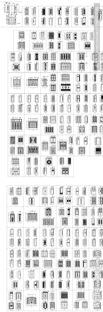 各种大门图纸