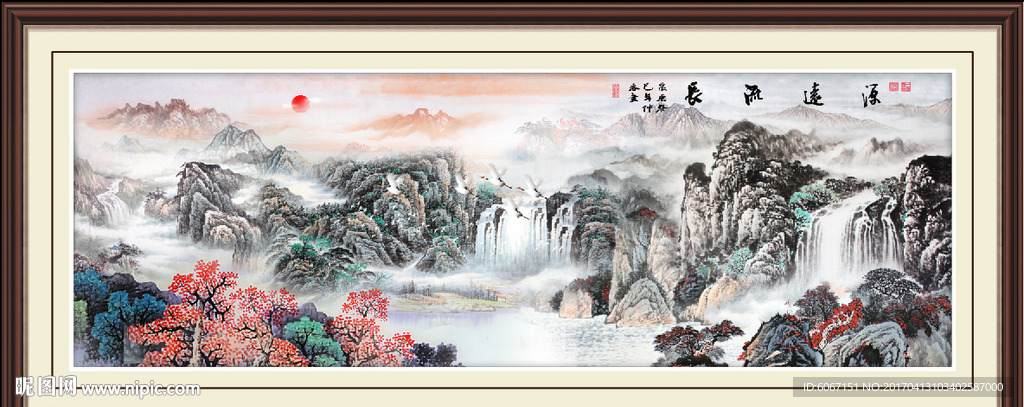 国画旭日东升