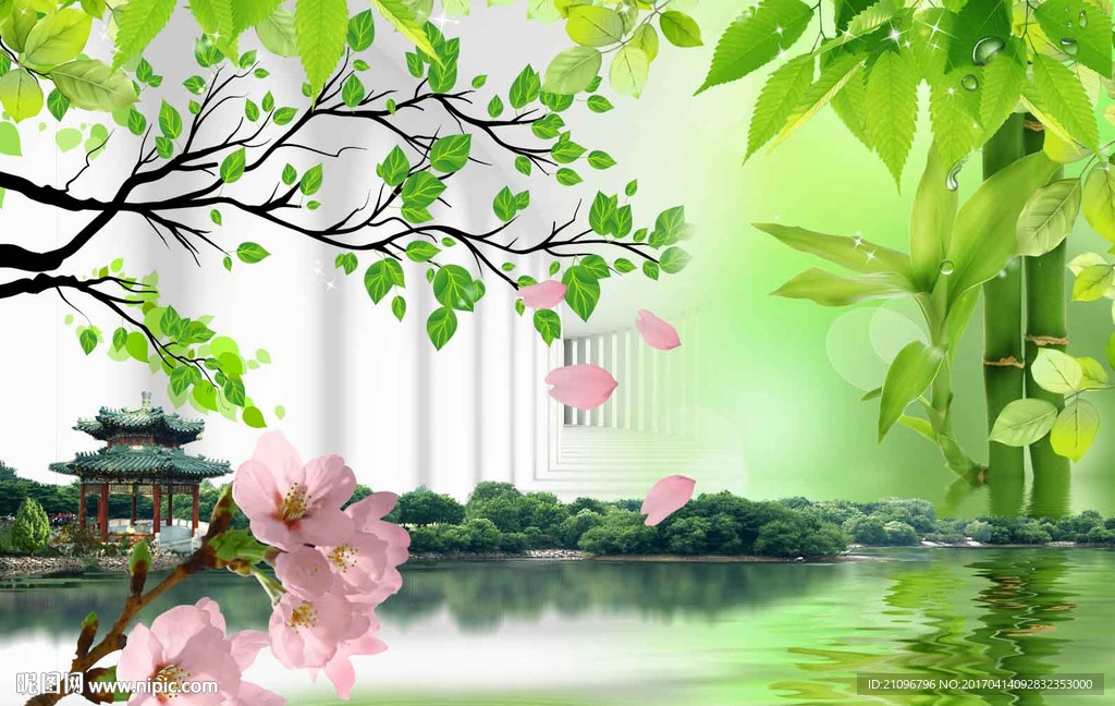 3d背景墙风景