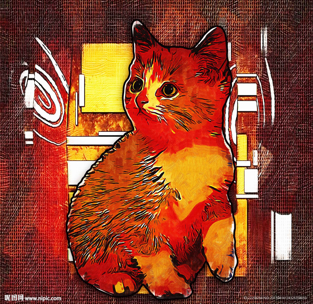 油画猫