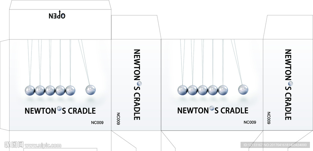 牛顿摆包装设计（概念图）