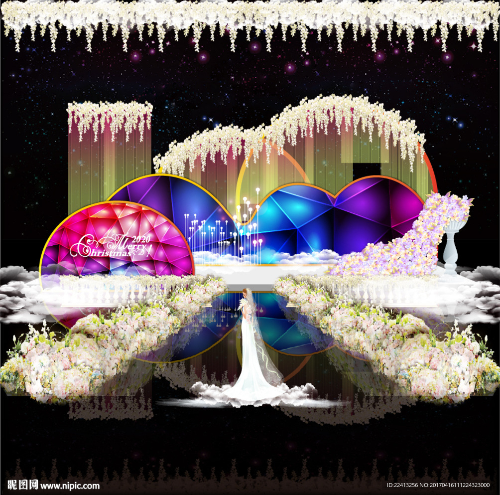 蓝色水晶梦幻主题婚礼