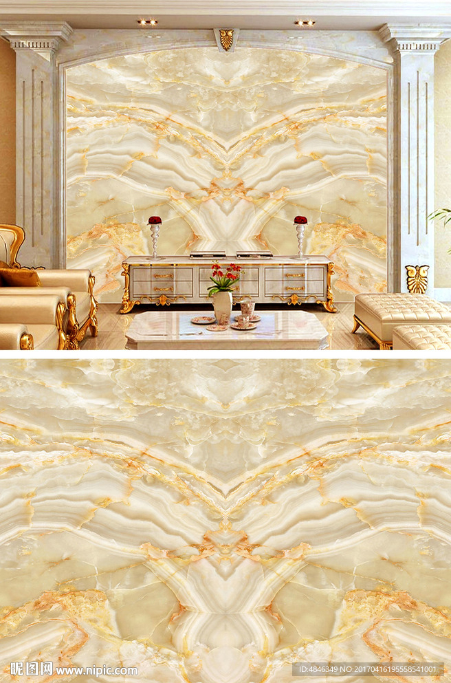 简约大理石纹瓷砖背景墙