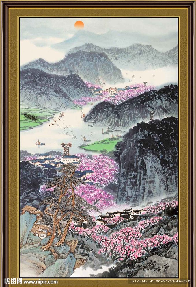 巨幅山水画