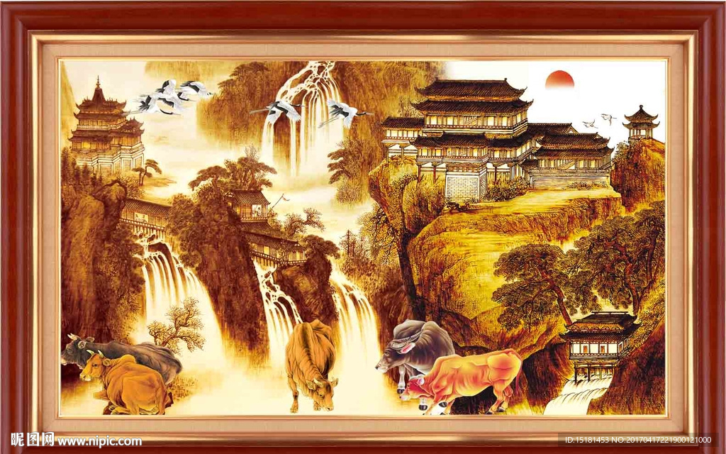 巨幅山水画