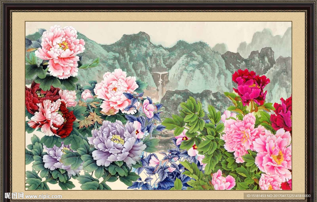国画牡丹