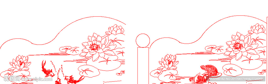 花鸟矢量线条图