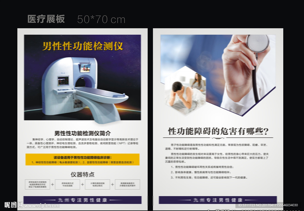 医疗展板 男科科室展板