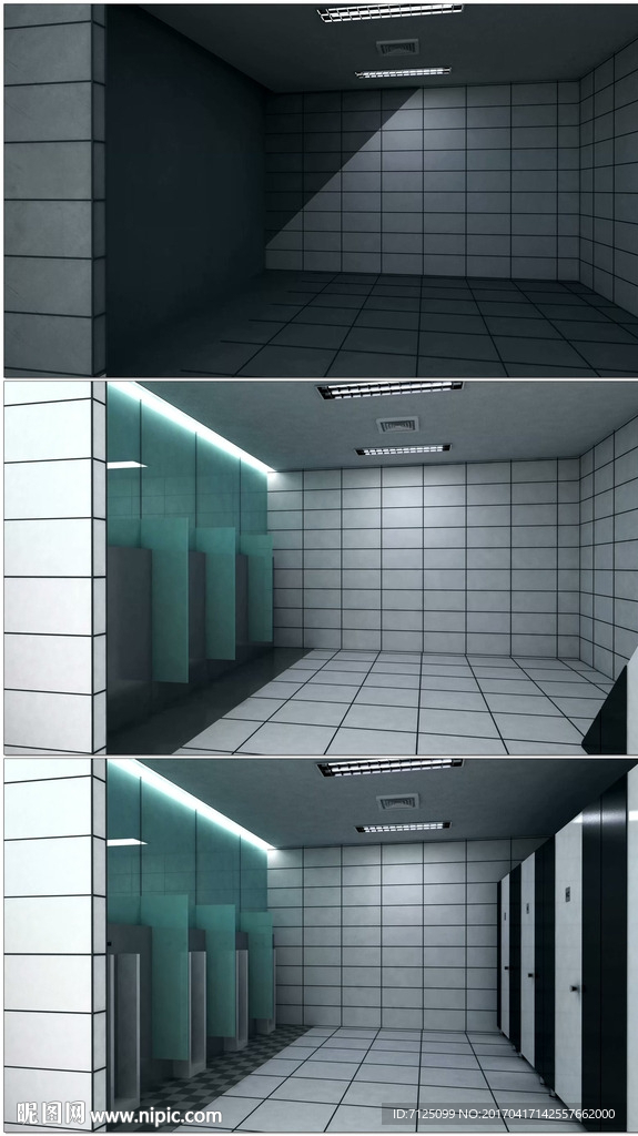 卫生间建筑生长动画