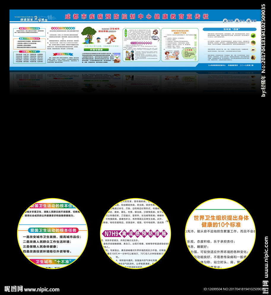 健康创卫疾控宣传栏展板