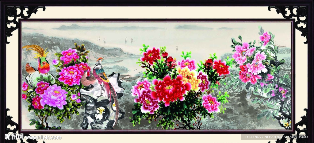 国画牡丹