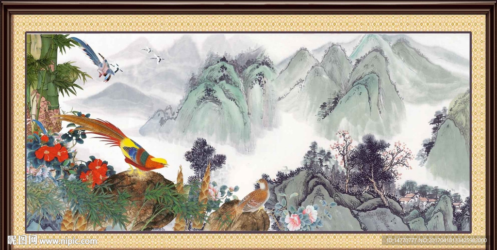 国画风景 花鸟