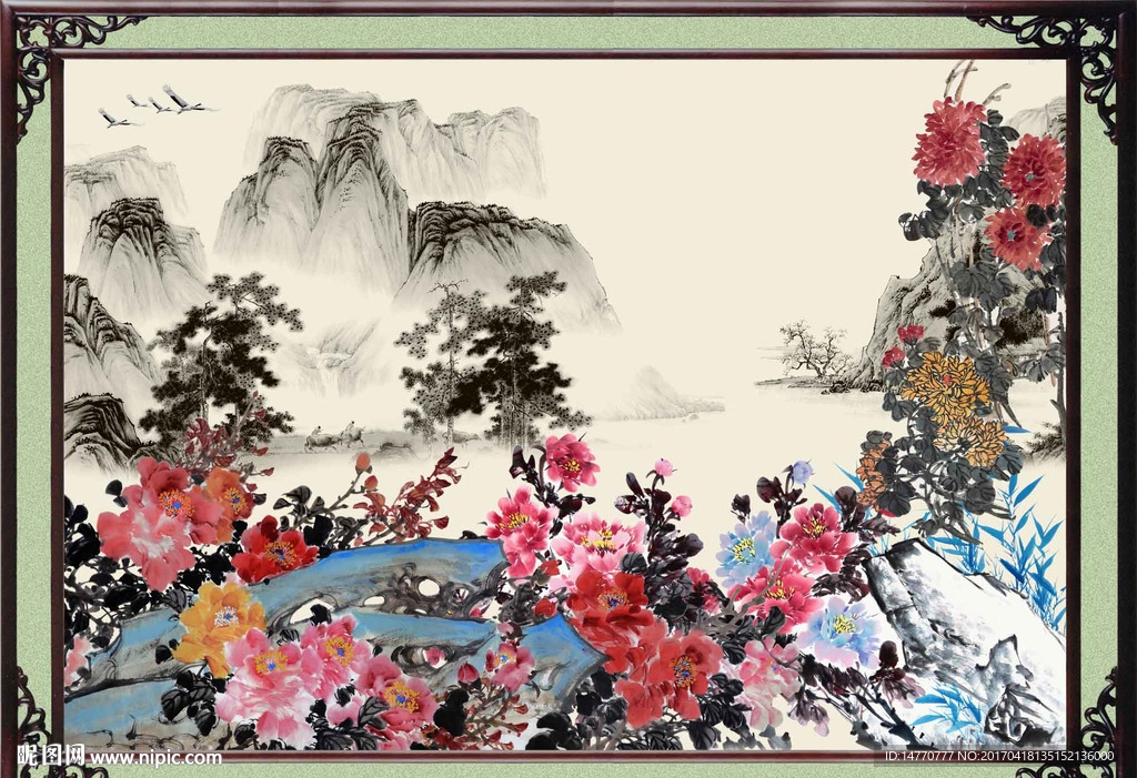国画牡丹