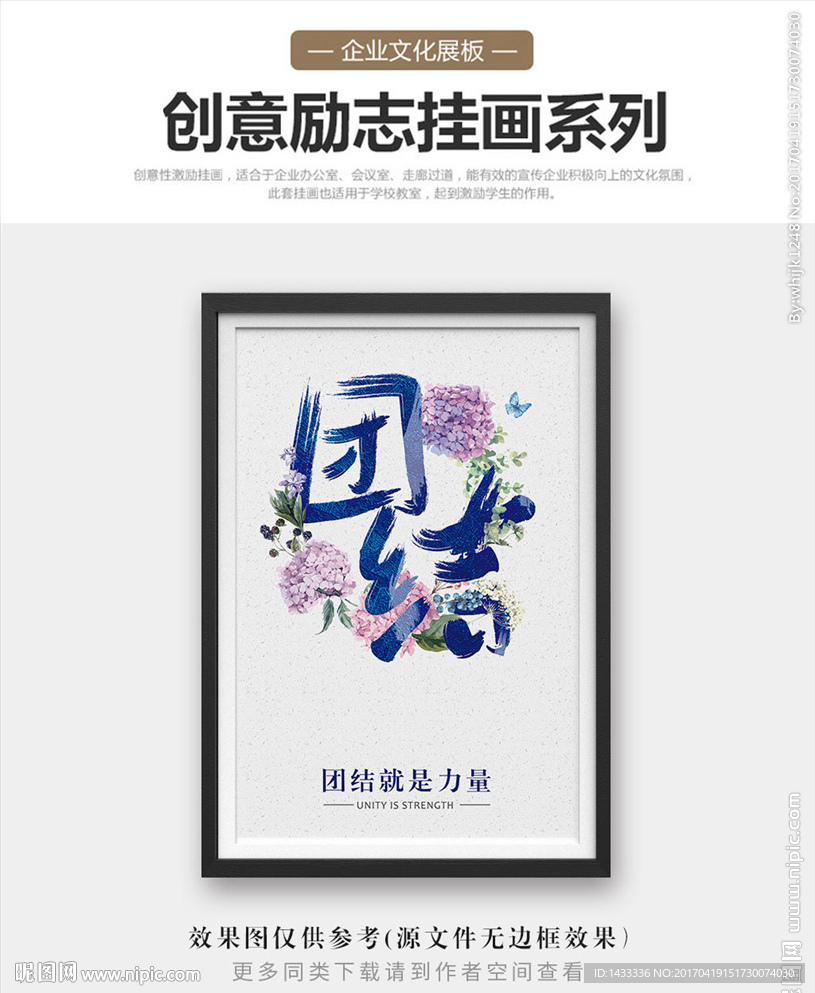 企业文化展板团结就是力量