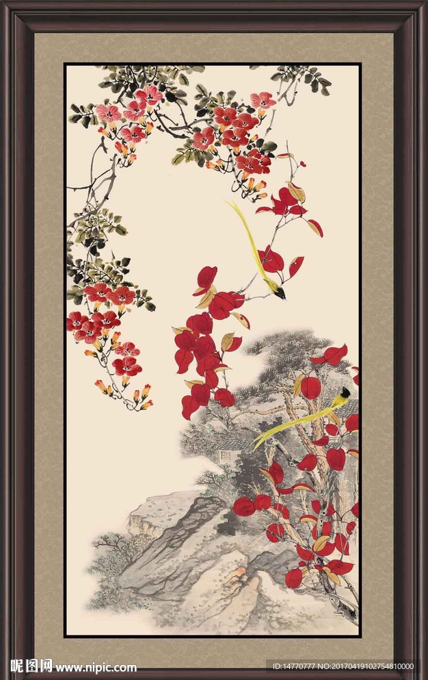 国画红叶