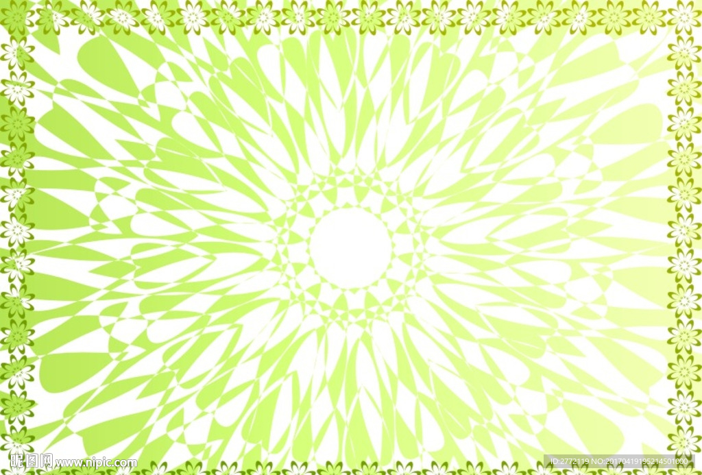 翠叶花枝 环保证书纹