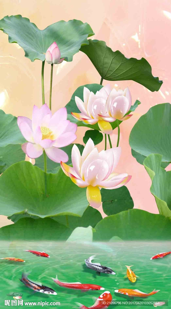 荷花鲤鱼玄关