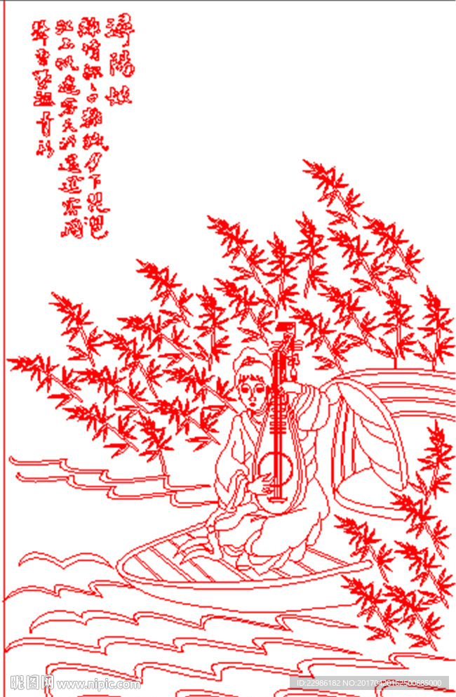 山水矢量线条图