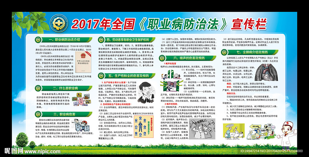 职业病防治宣传展板