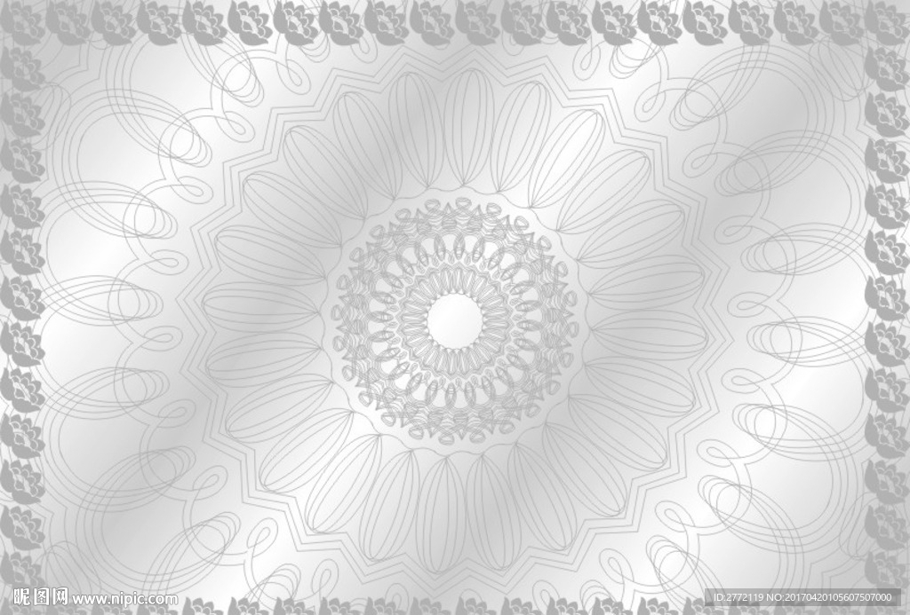 银饰花圈 特约证书纹