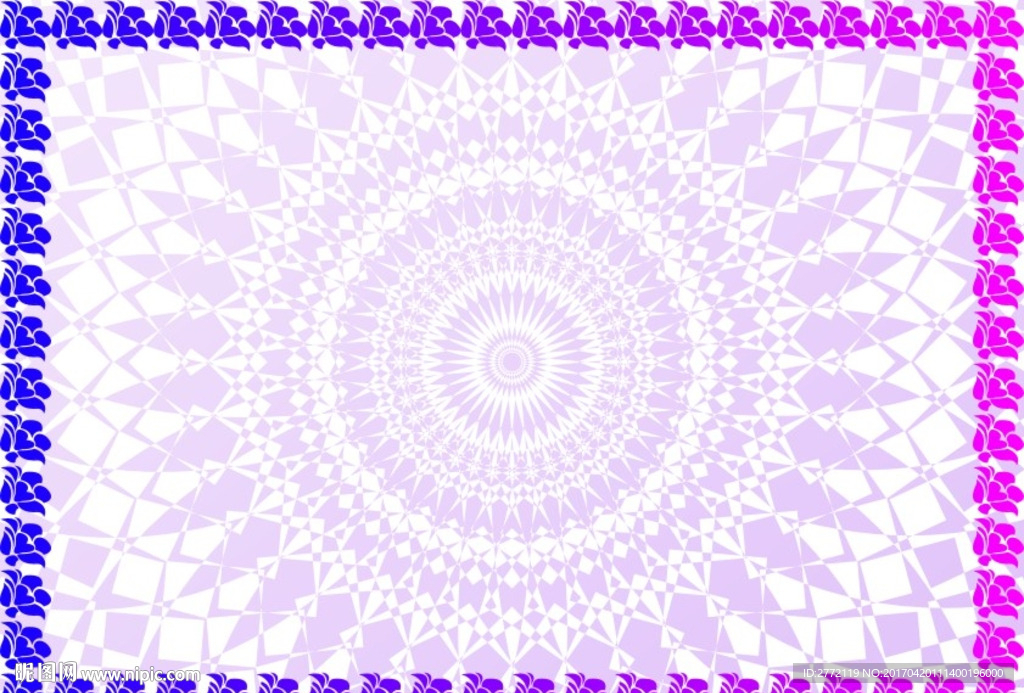 紫花圆圈 网络证书纹