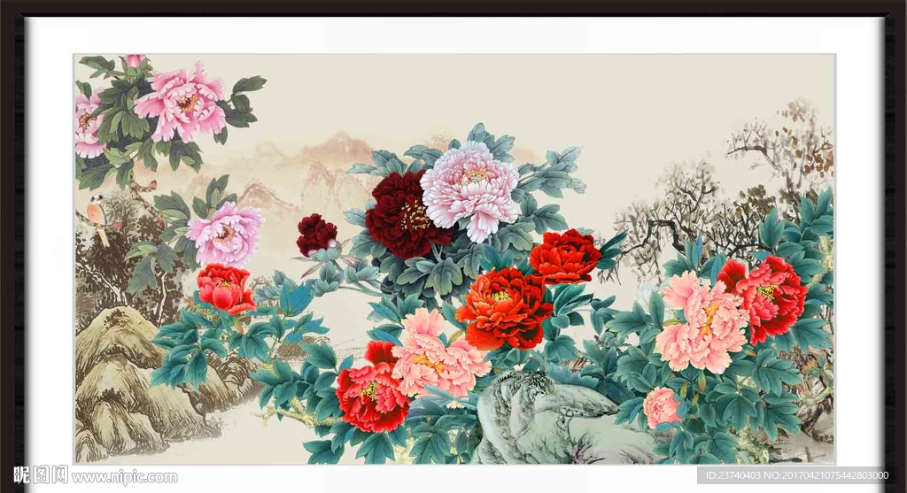 国画牡丹