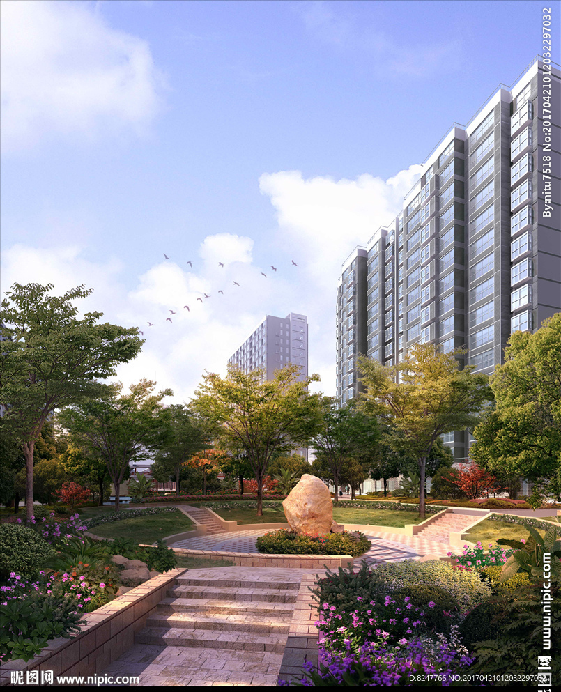 住宅区休闲中心景观效果图