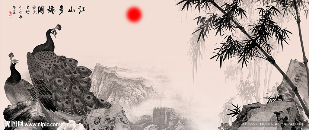 无框画
