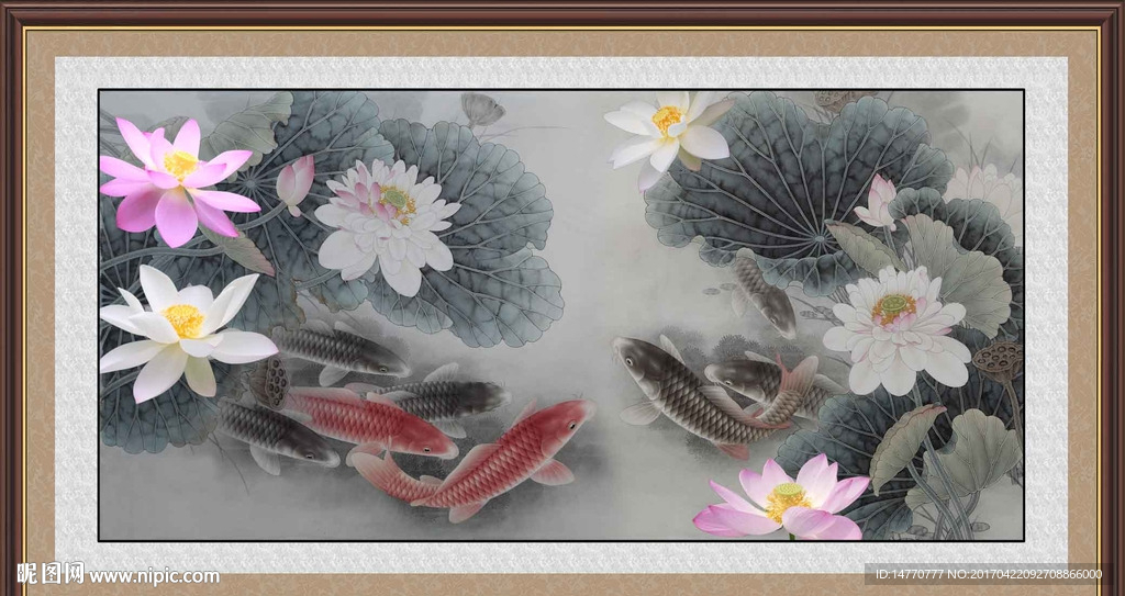 国画荷花