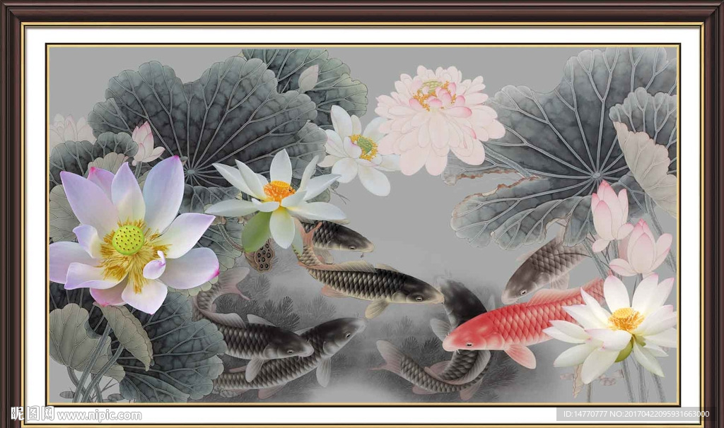 水墨荷花