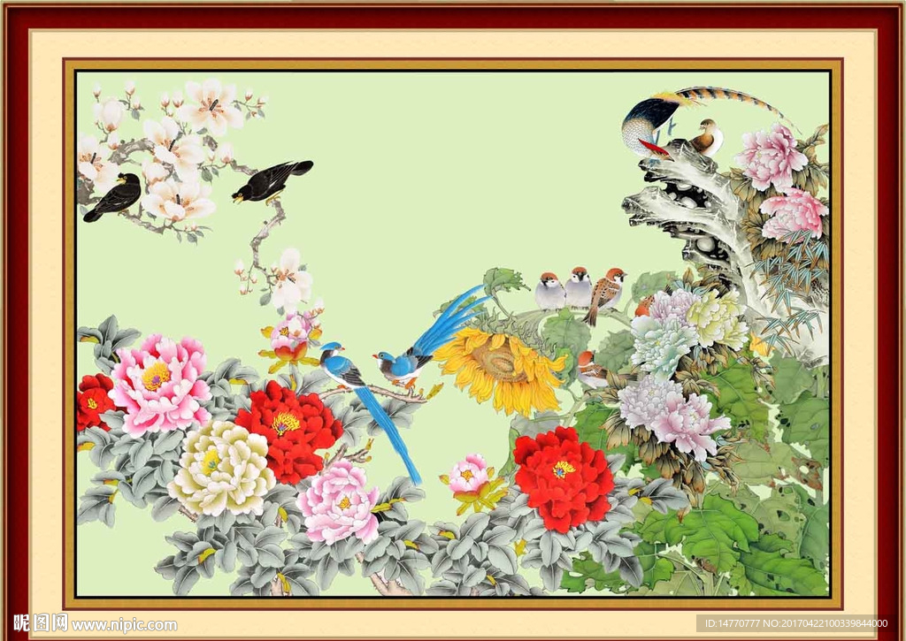 国画牡丹