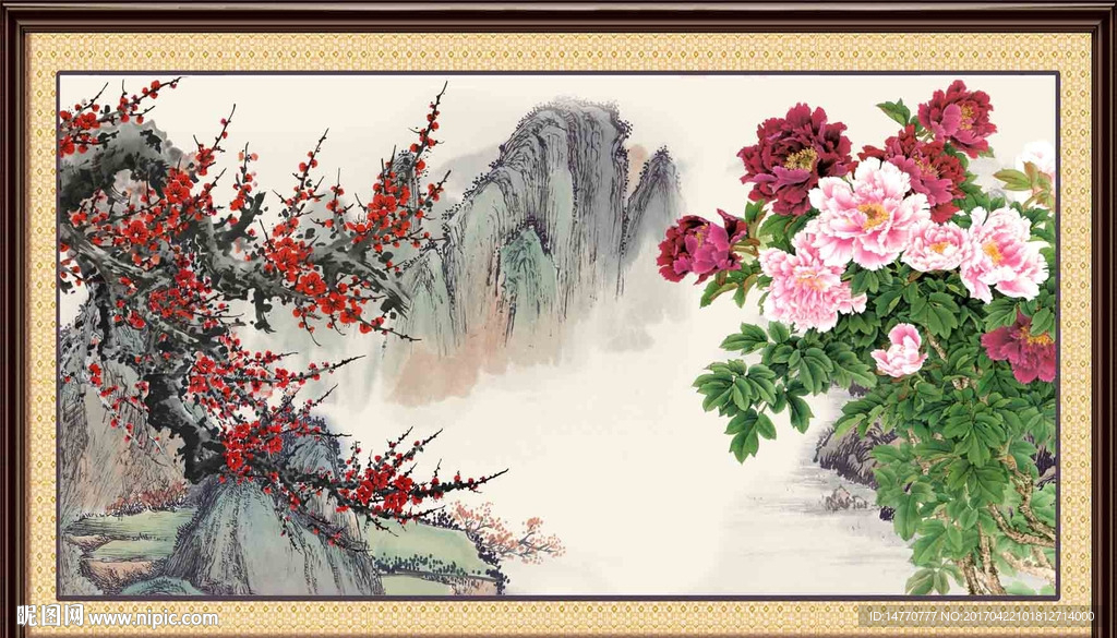 国画牡丹