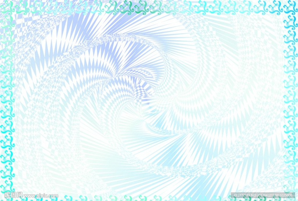 幻蓝经典 证书底纹