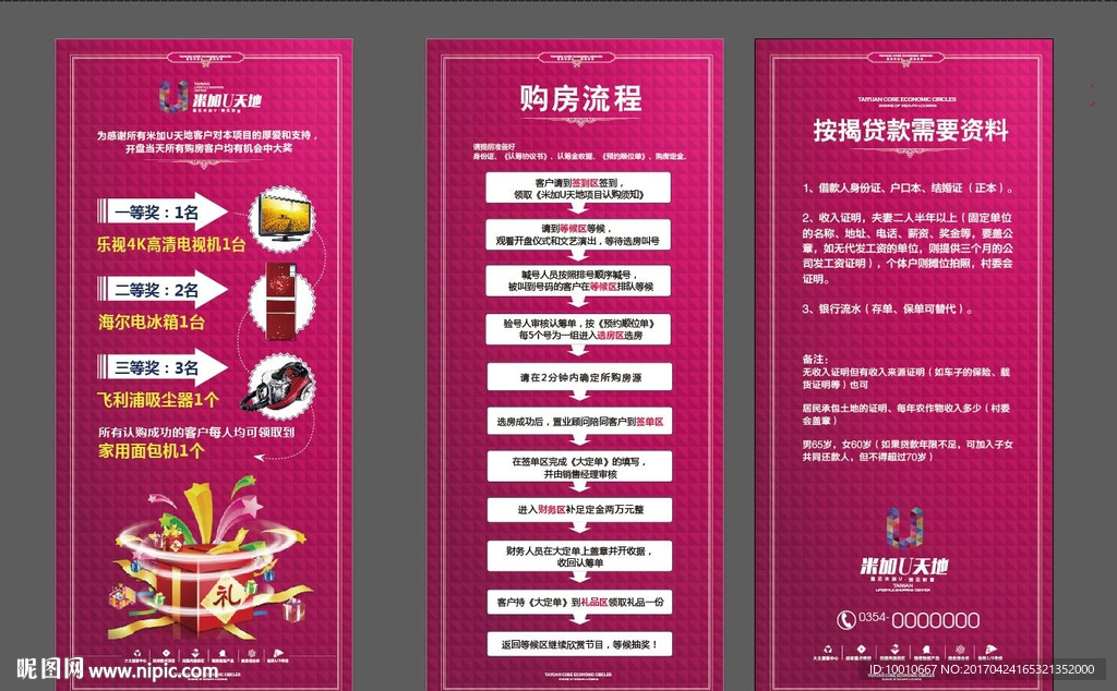 开盘流程展板