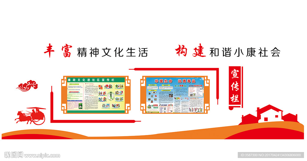 社区造型文化墙