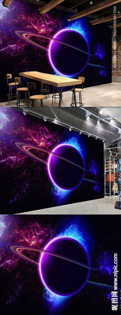 神秘宇宙梦幻天空主题空间