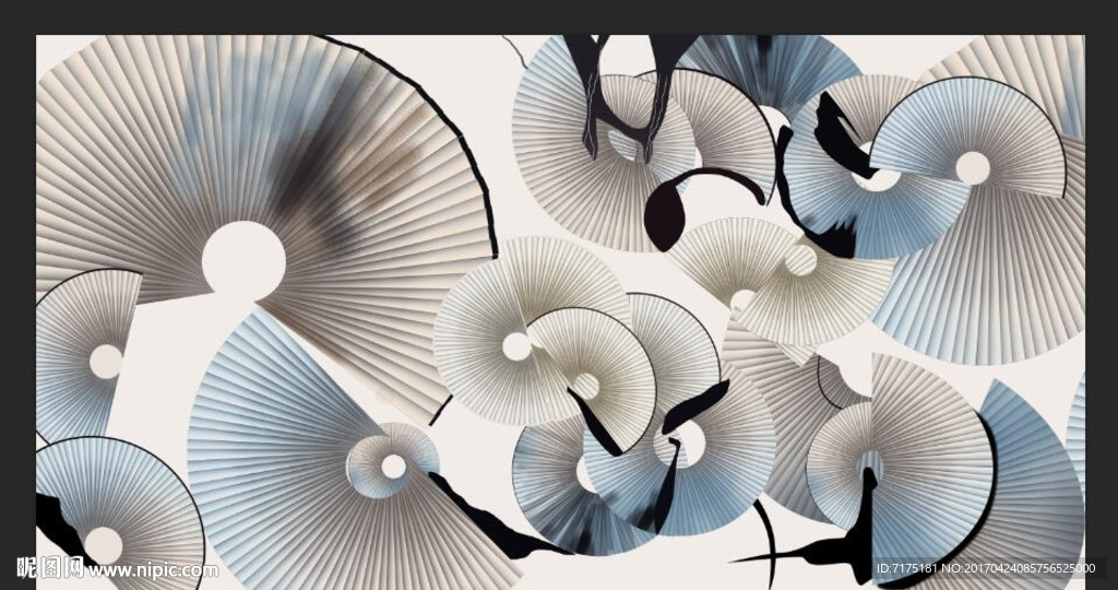 古典抽象背景墙