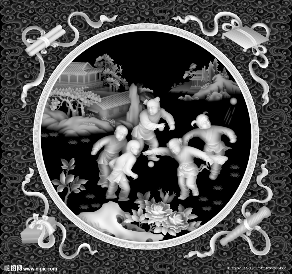百子灰度图