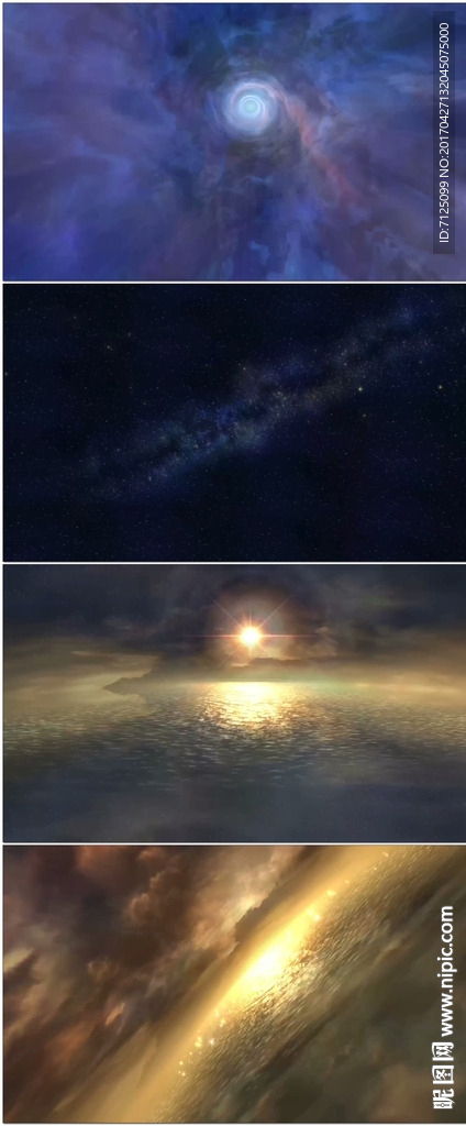 星系旋窝星河穿梭黑洞星空云层