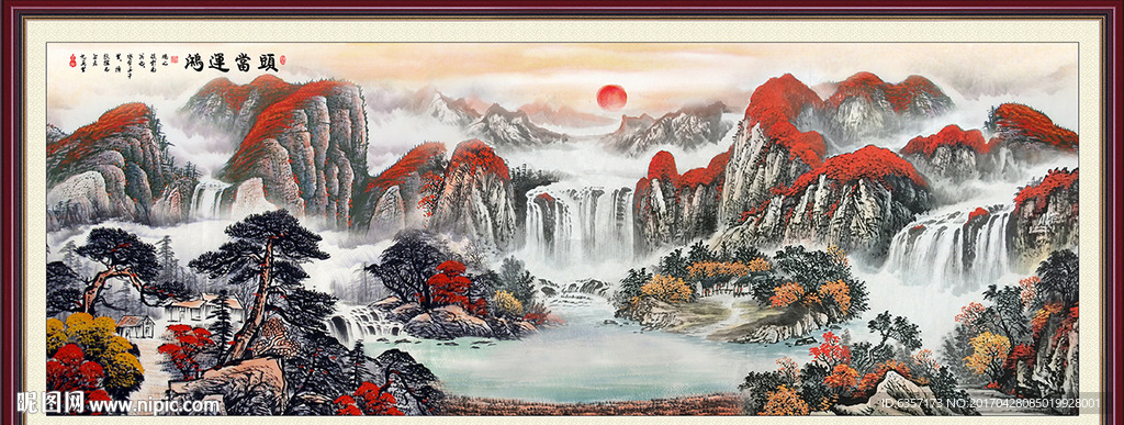 鸿运当头国画