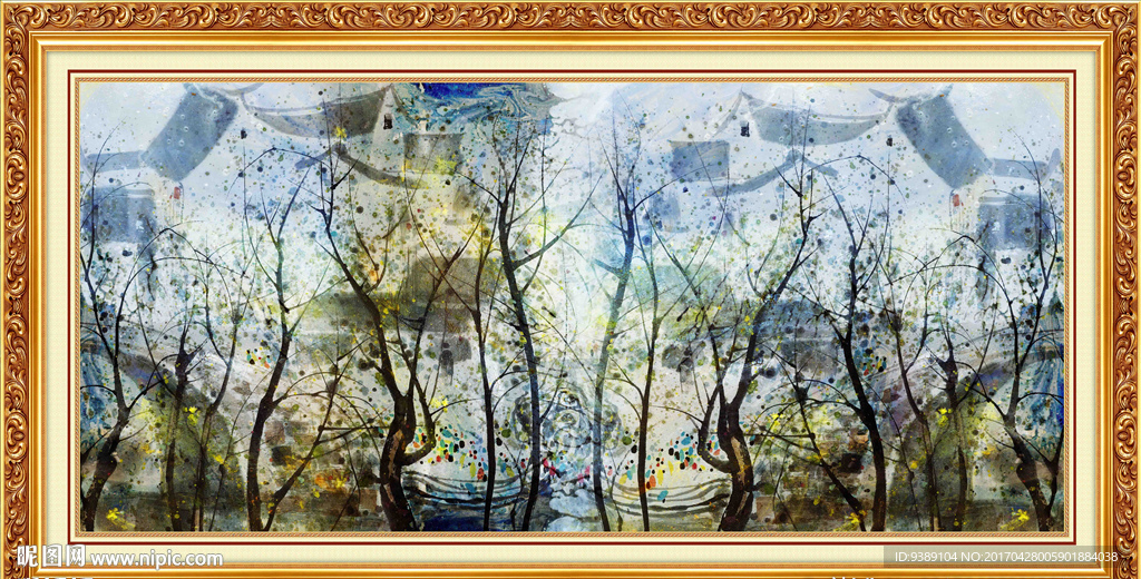 树林油画