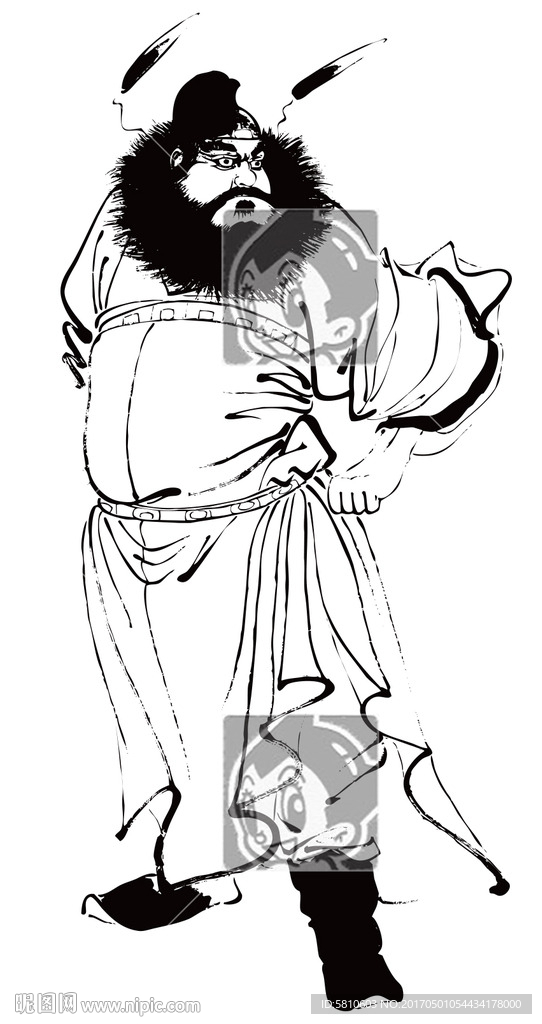 钟馗 书法绘画