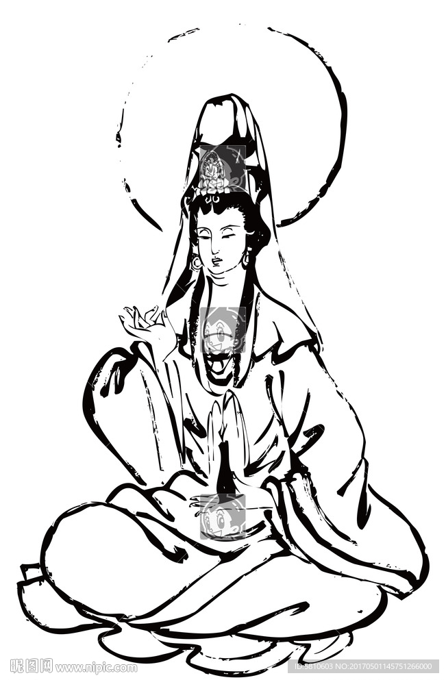 观音 书法绘画
