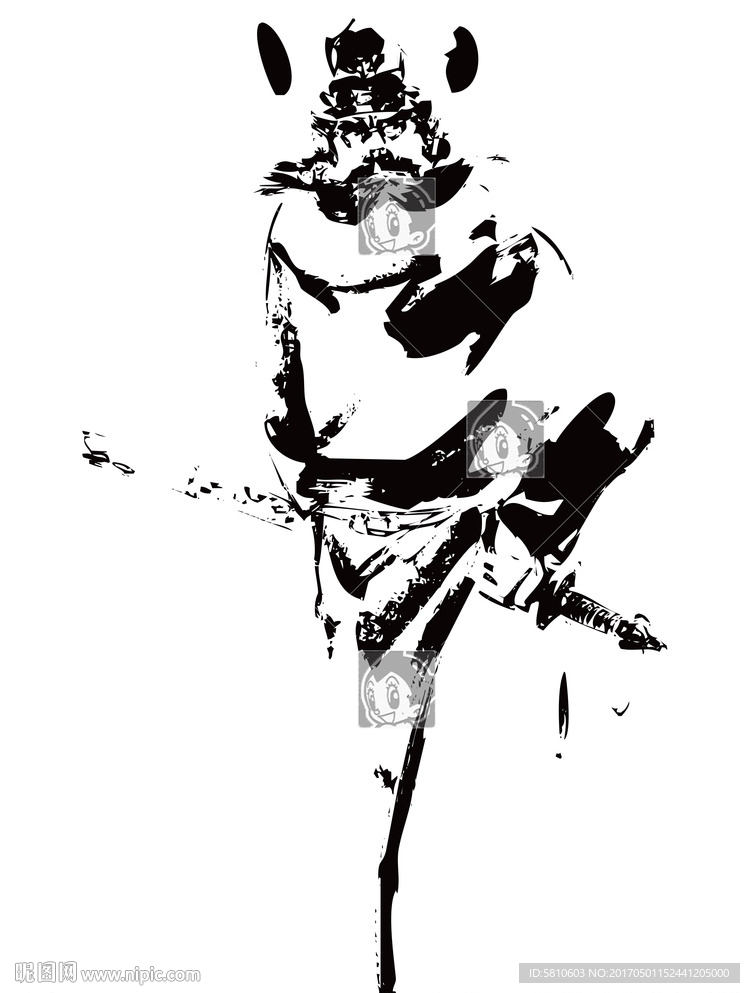 钟馗 书法绘画